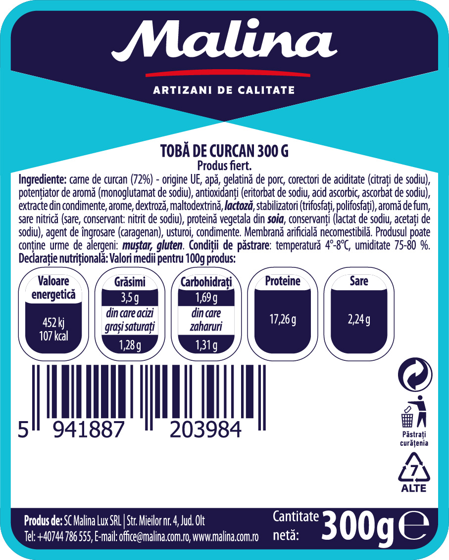 Tobă de curcan 300 g